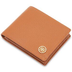 Bolvaint Marquis Wallet Copper Brown Leather Compact Folding Wallet